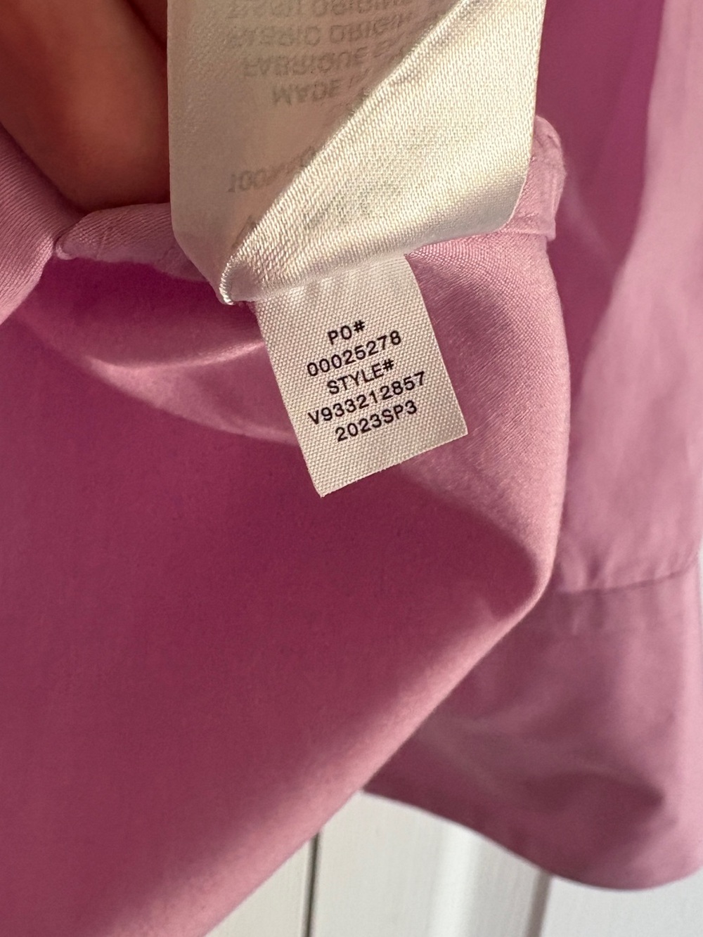 Vince Women's Oversized 100% Cotton Poplin Long Sleeve Shirt, Rosea Pink Size S - Picture 6 of 11